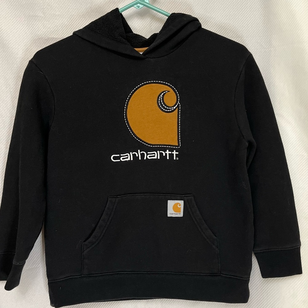 Carhartt Junior Kids size 10 Hoodie with Gold Logo